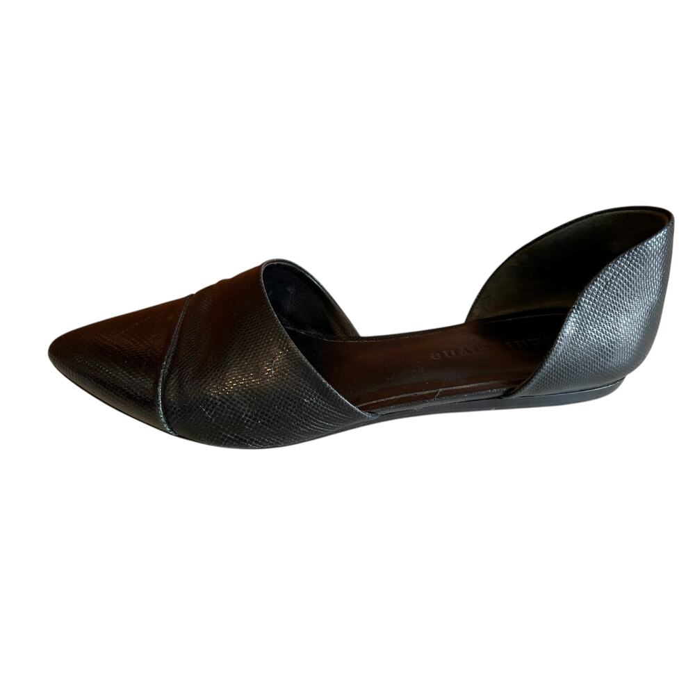 Jenni Kayne Leather D'Orsay Pointed Toe Flats Black 37